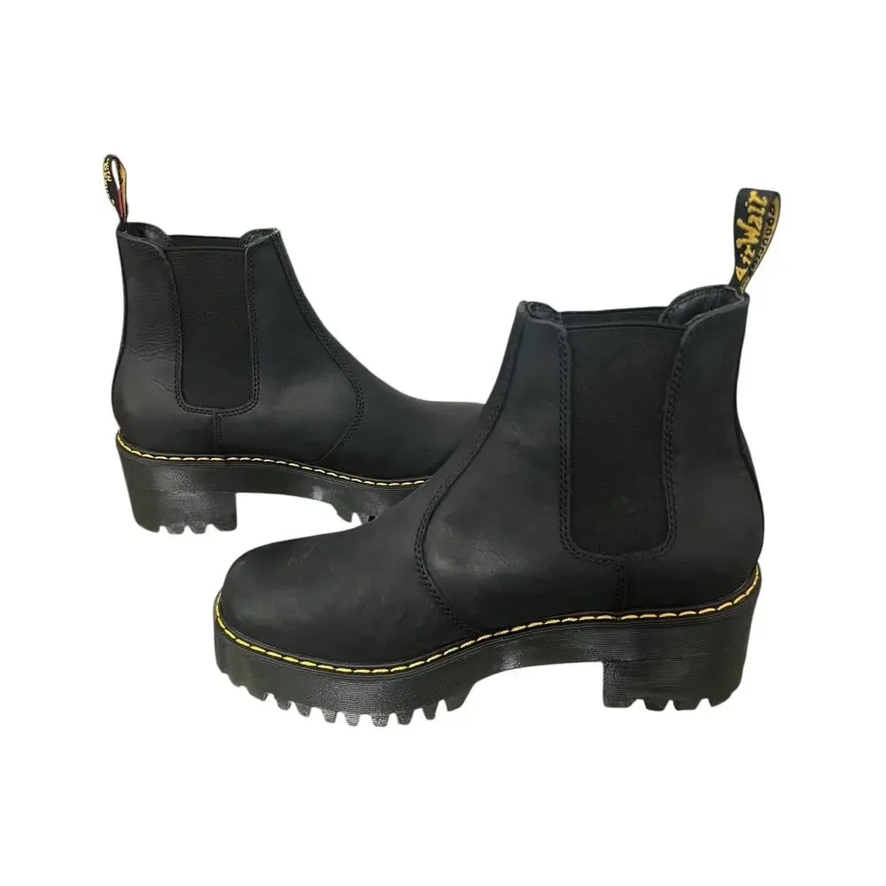 NEW! Dr. Martens Rometty Wyoming Leather Platform Chelsea Boots - Size 9 - Picture 7 of 9